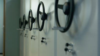 Row of safes with keys representing password manager alternatives